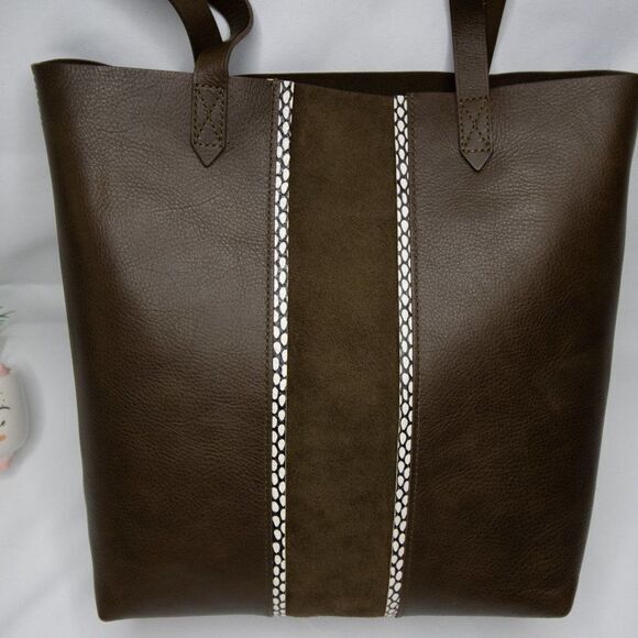 New! Madewell Medium Transport Tote Suede Inset Edition‎ - Picture 6 of 16